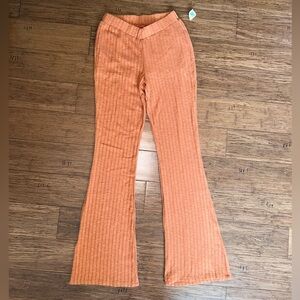 Burnt orange flare pants